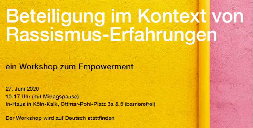 27.06.2020: Beteiligung im Kontext von Rassismus-Erfahrungen