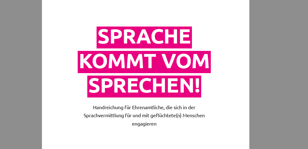 Sprache kommt vom Sprechen